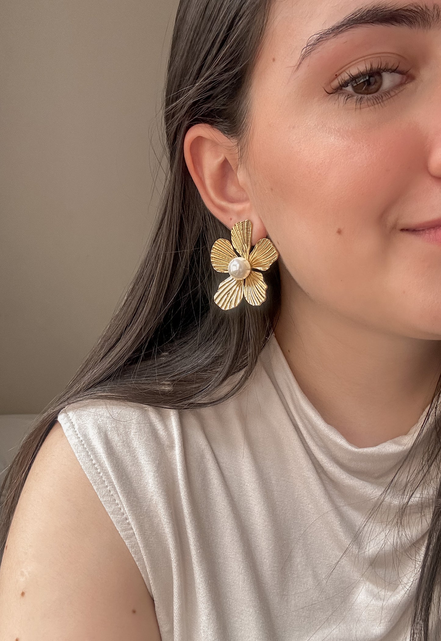 Real flowers earrings