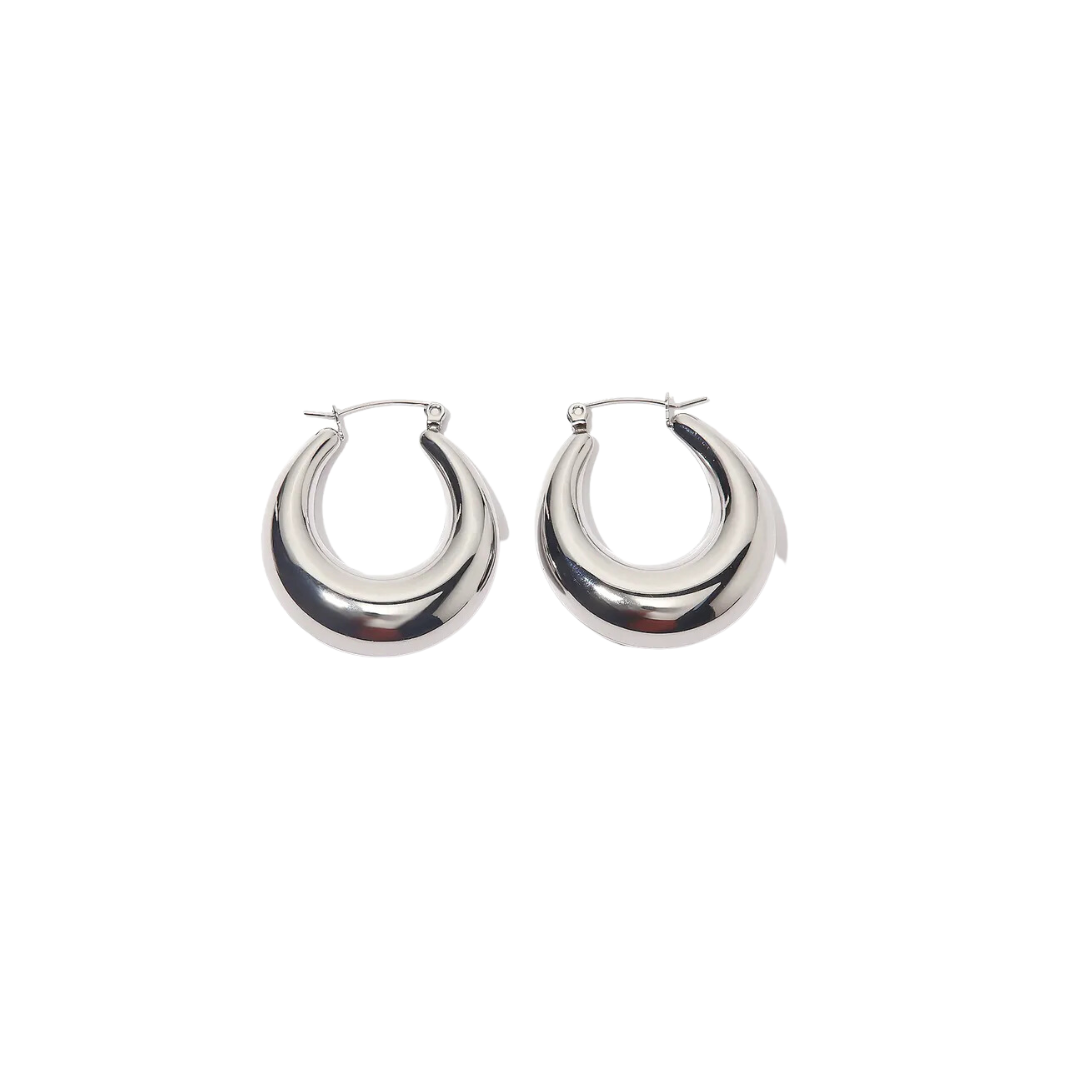 Big Oval hoops (Silver)