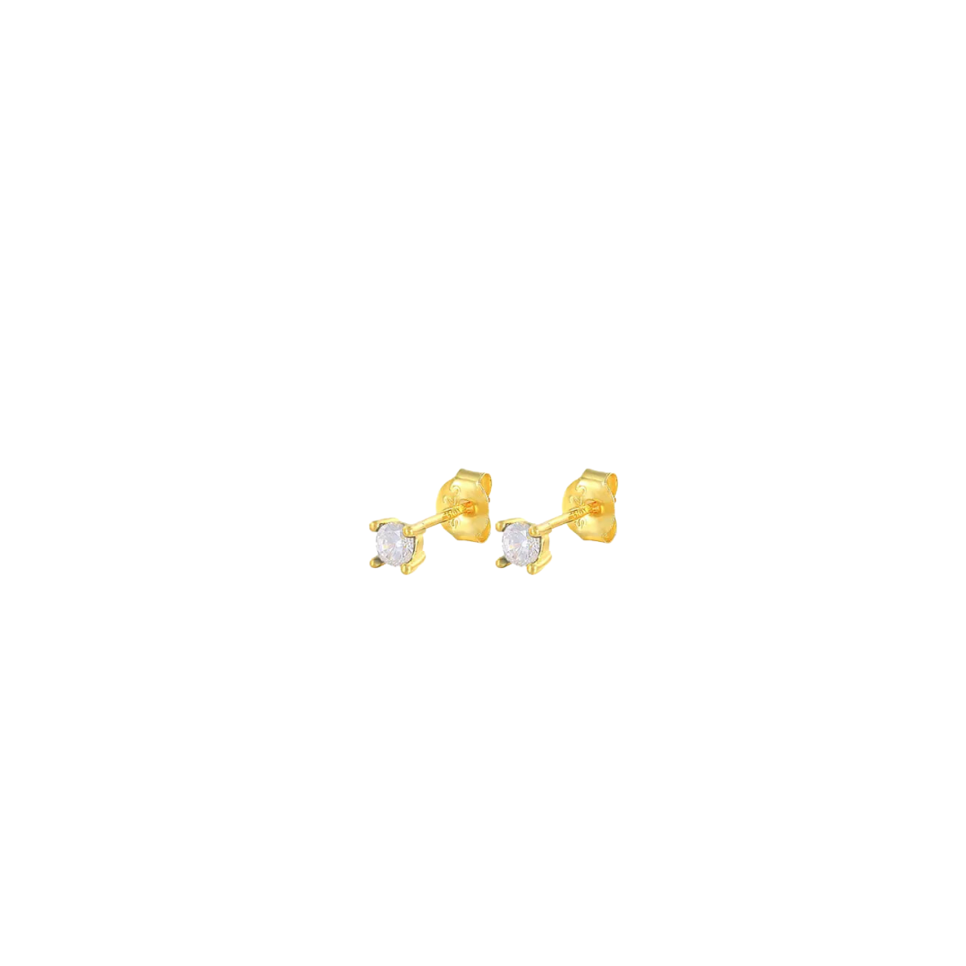 Zircon piercing studs (Golden)