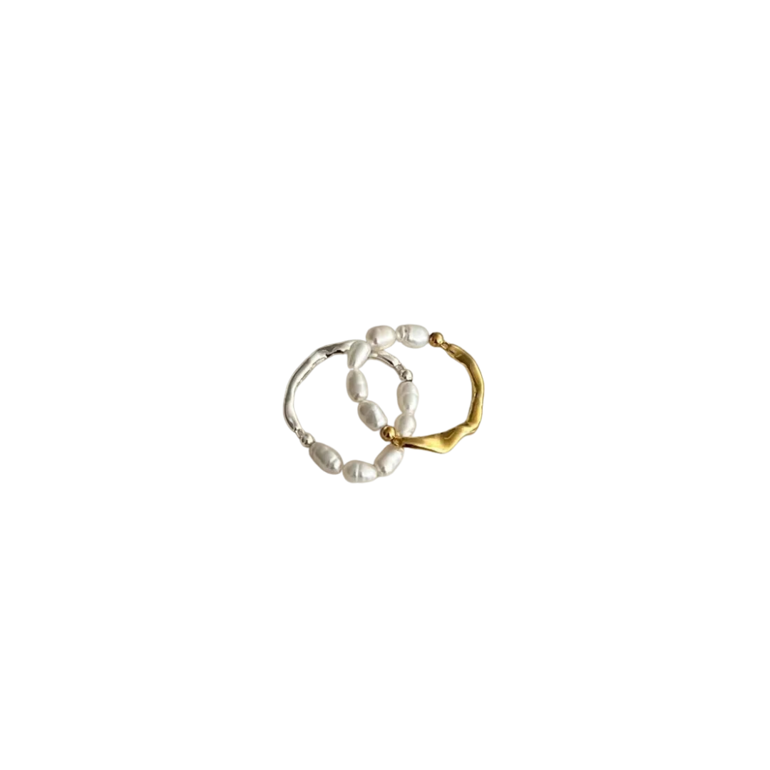 beaded pearl ring