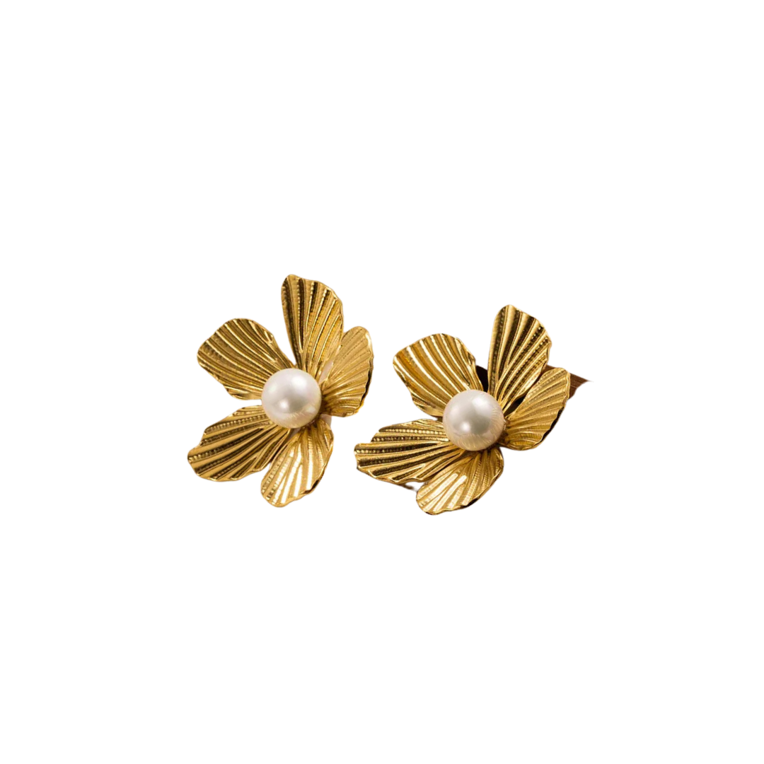 Real flowers earrings