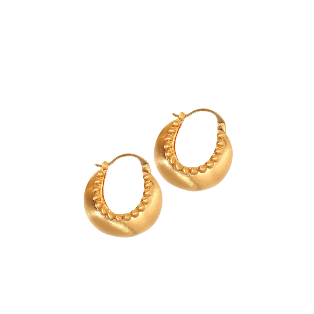Golden beads hoops