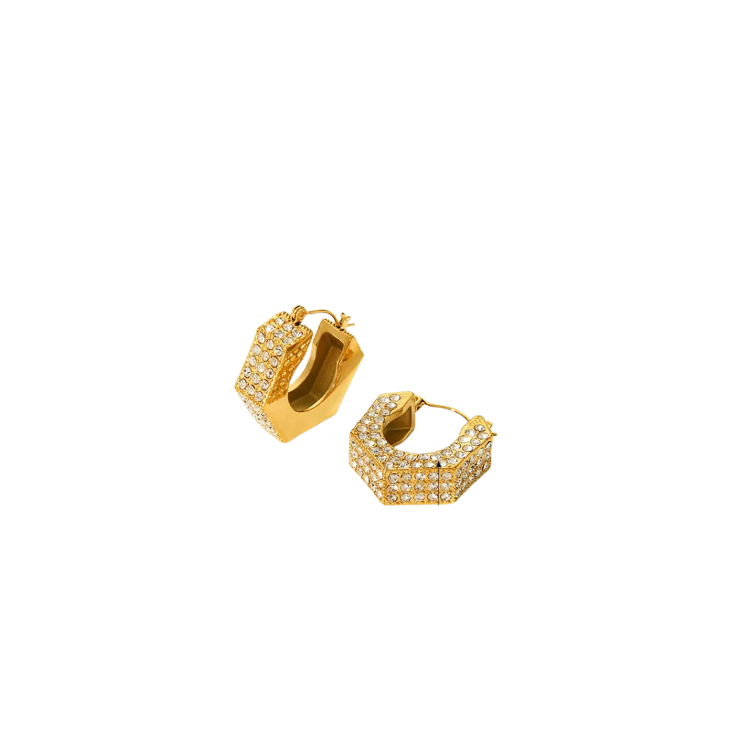 Geometric zircon hoops