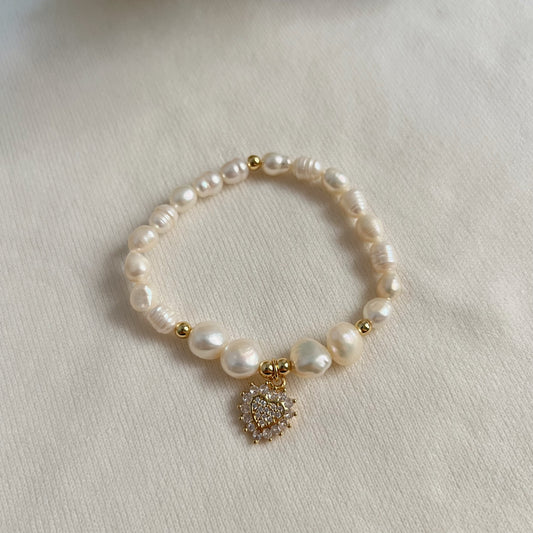 Pulsera zircon heart