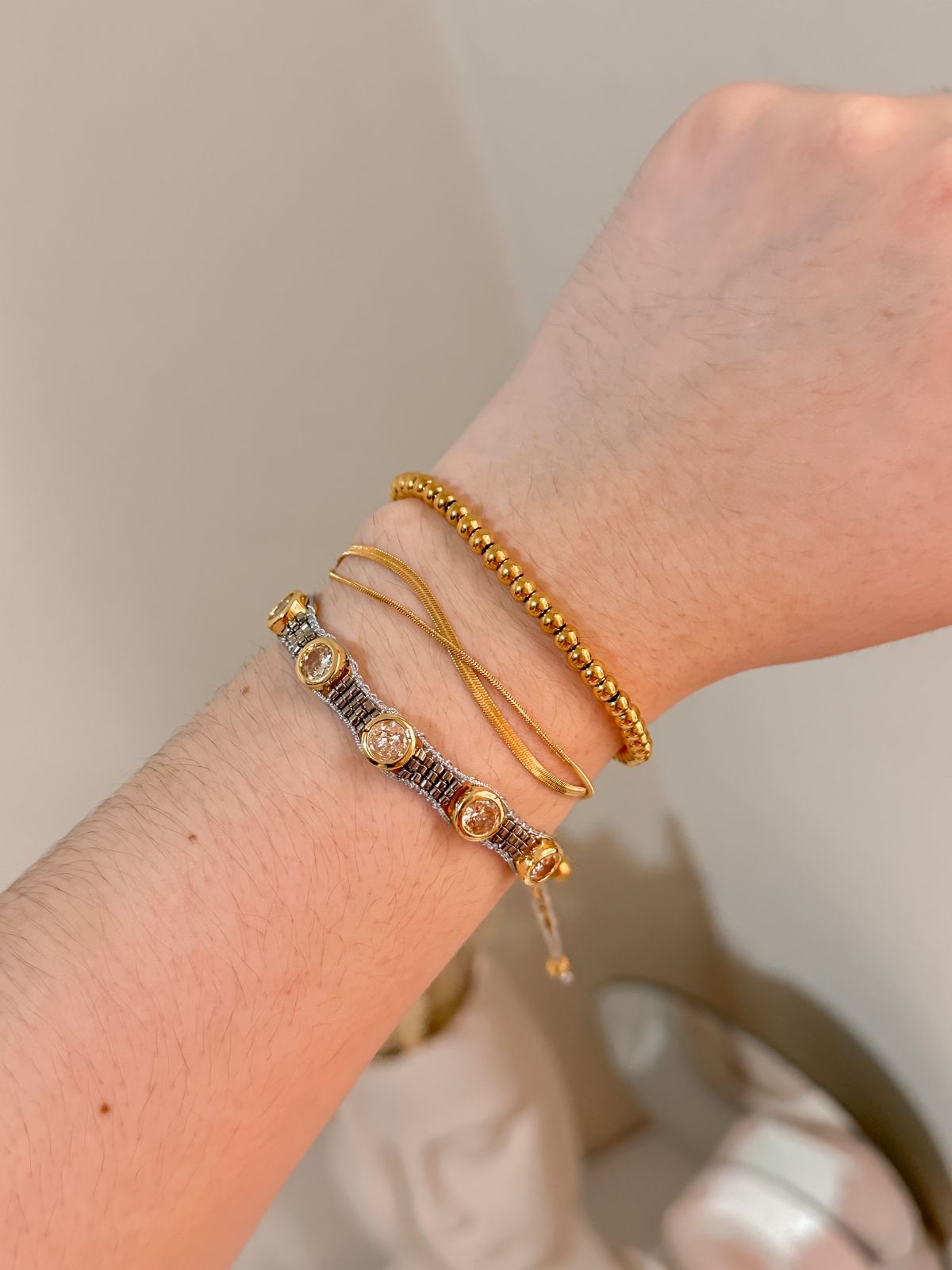 Pulsera miyuki two tone