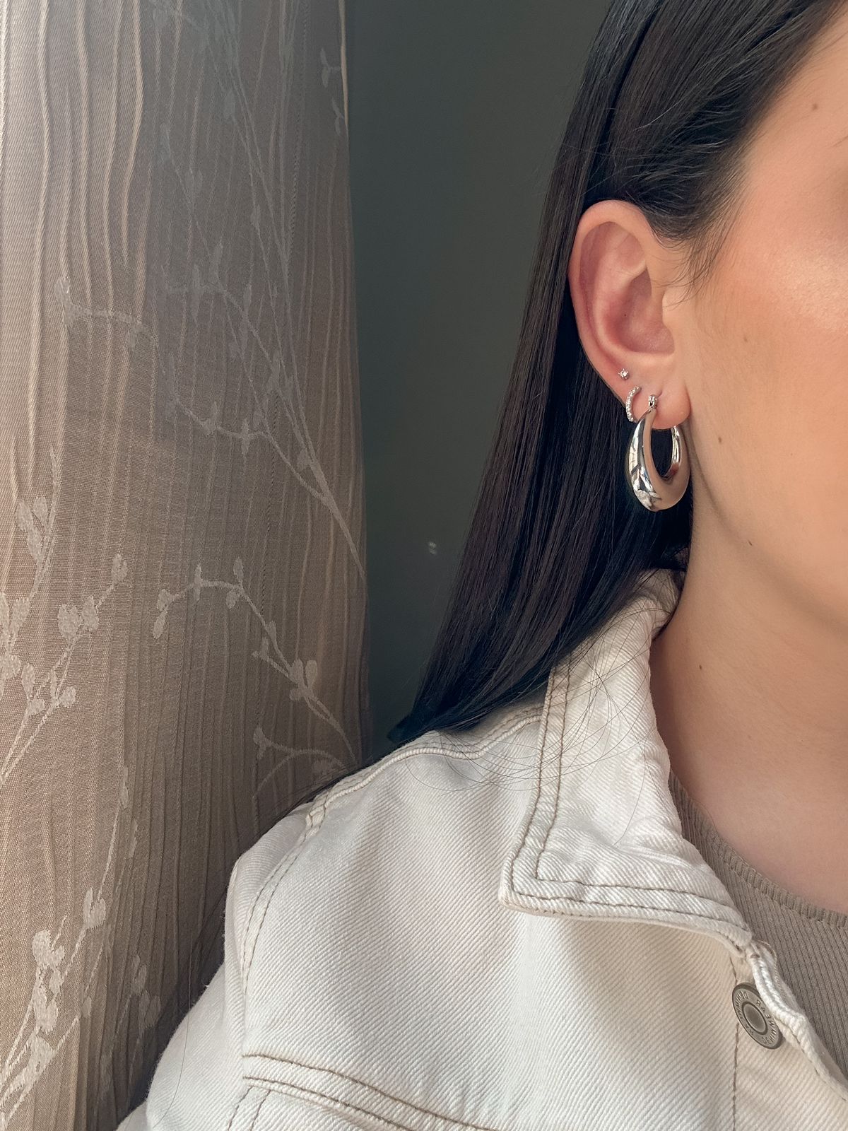 Big Oval hoops (Silver)