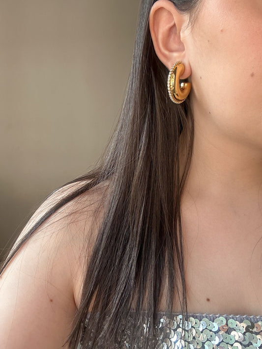 Chunky+zircon hoops