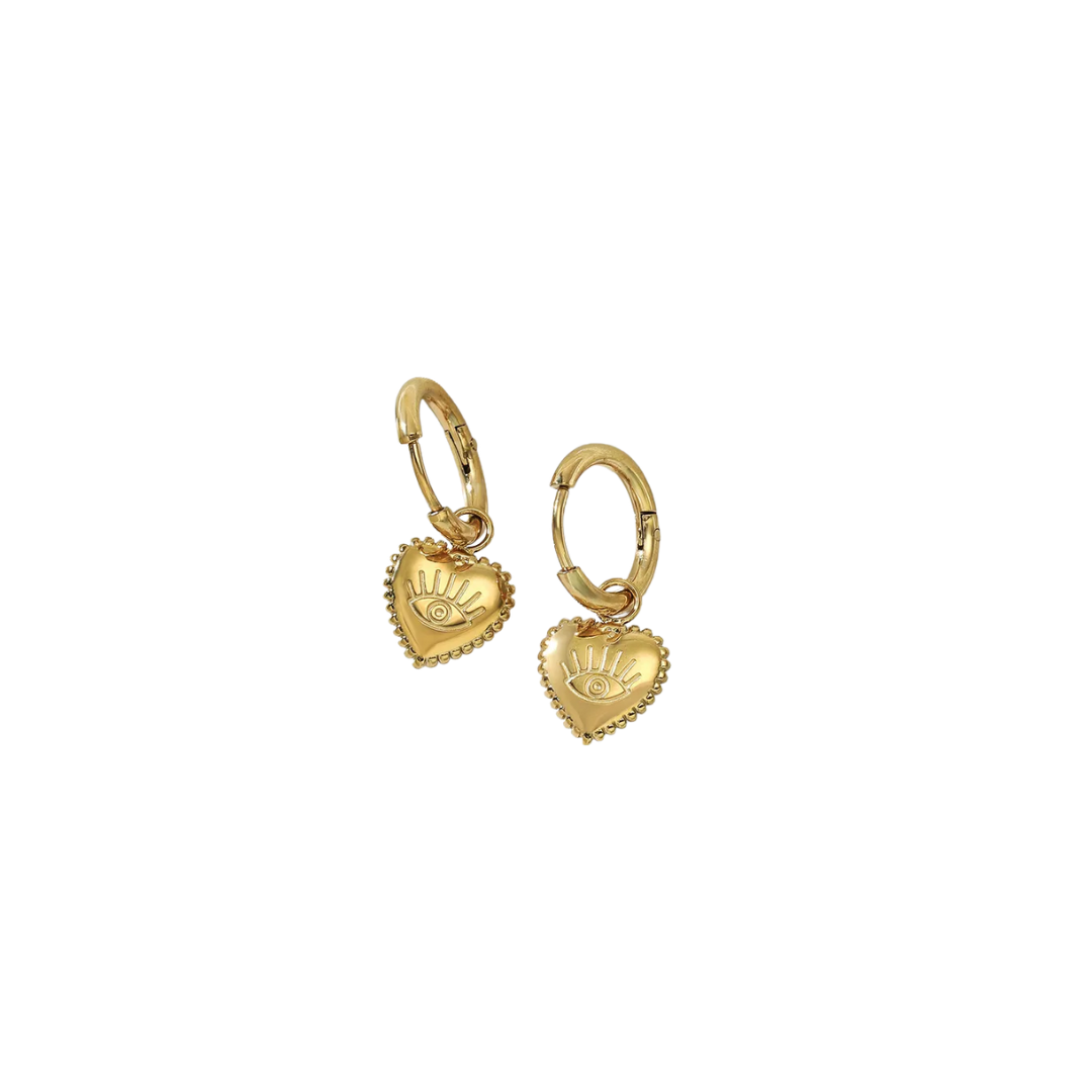 turkish eye mini hoops