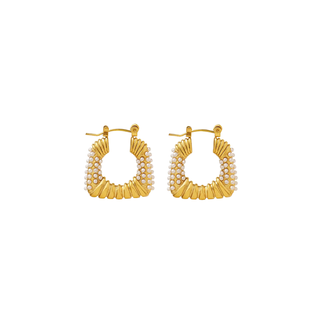 square+pearl hoops
