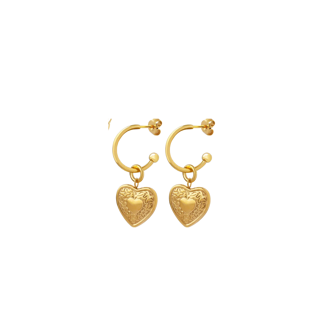 Retro heart hoops