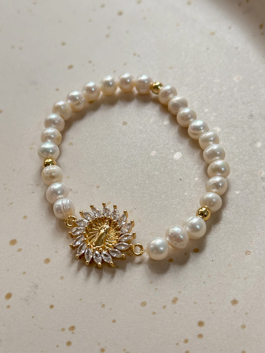 Pulsera de virgen con zircones
