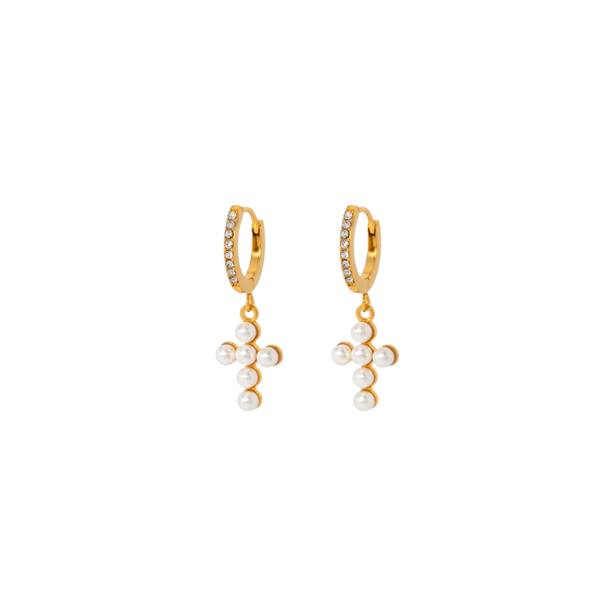 Mini cross hoops stephanjewelryhn