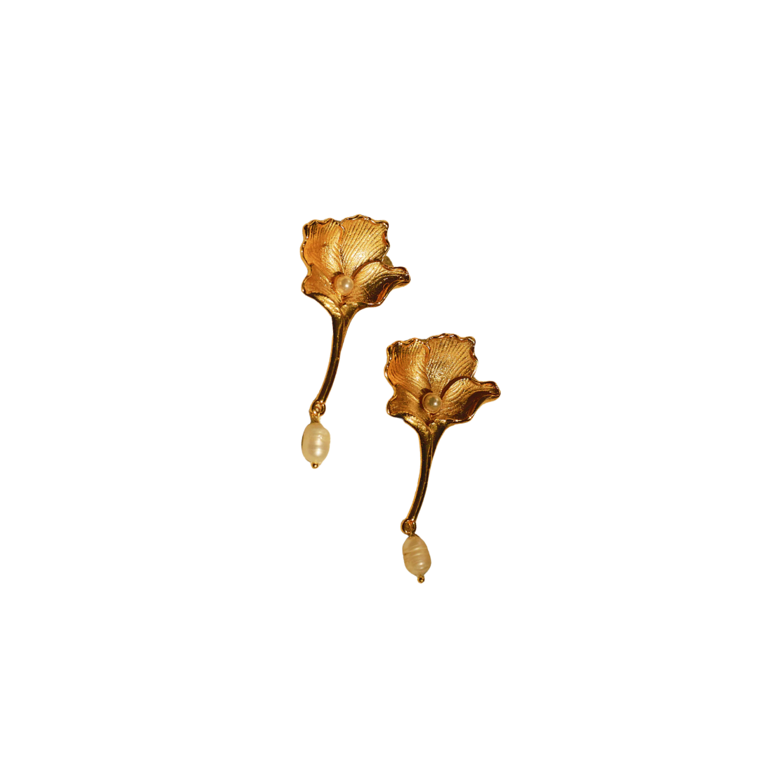 Peony earrings