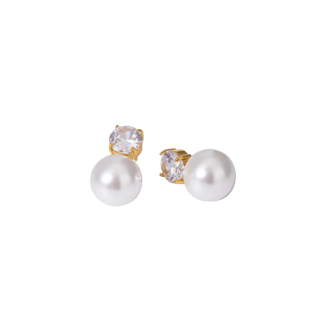 Crystal Pearl earrings