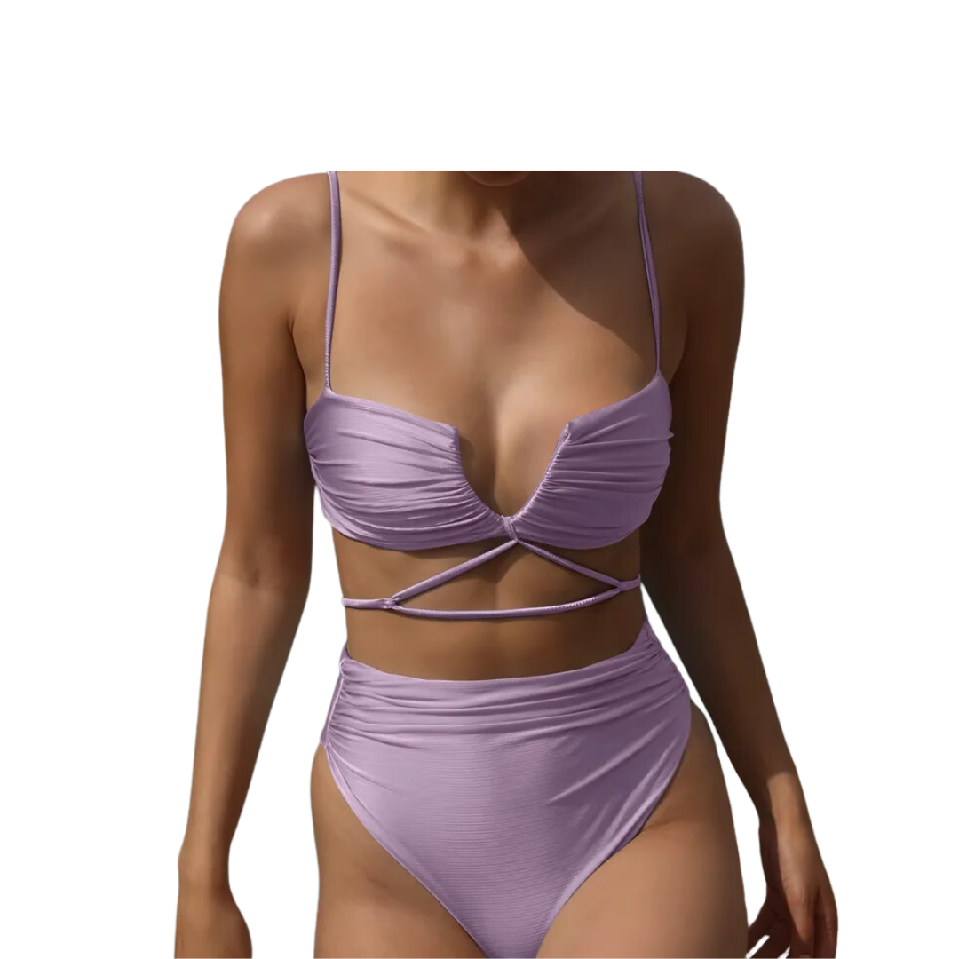 Traje de baño morado lila