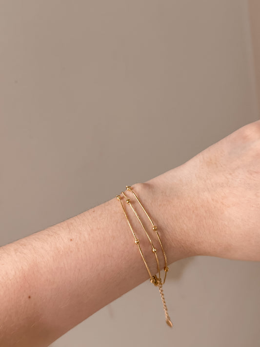 Triple Gold Ball Bracelet