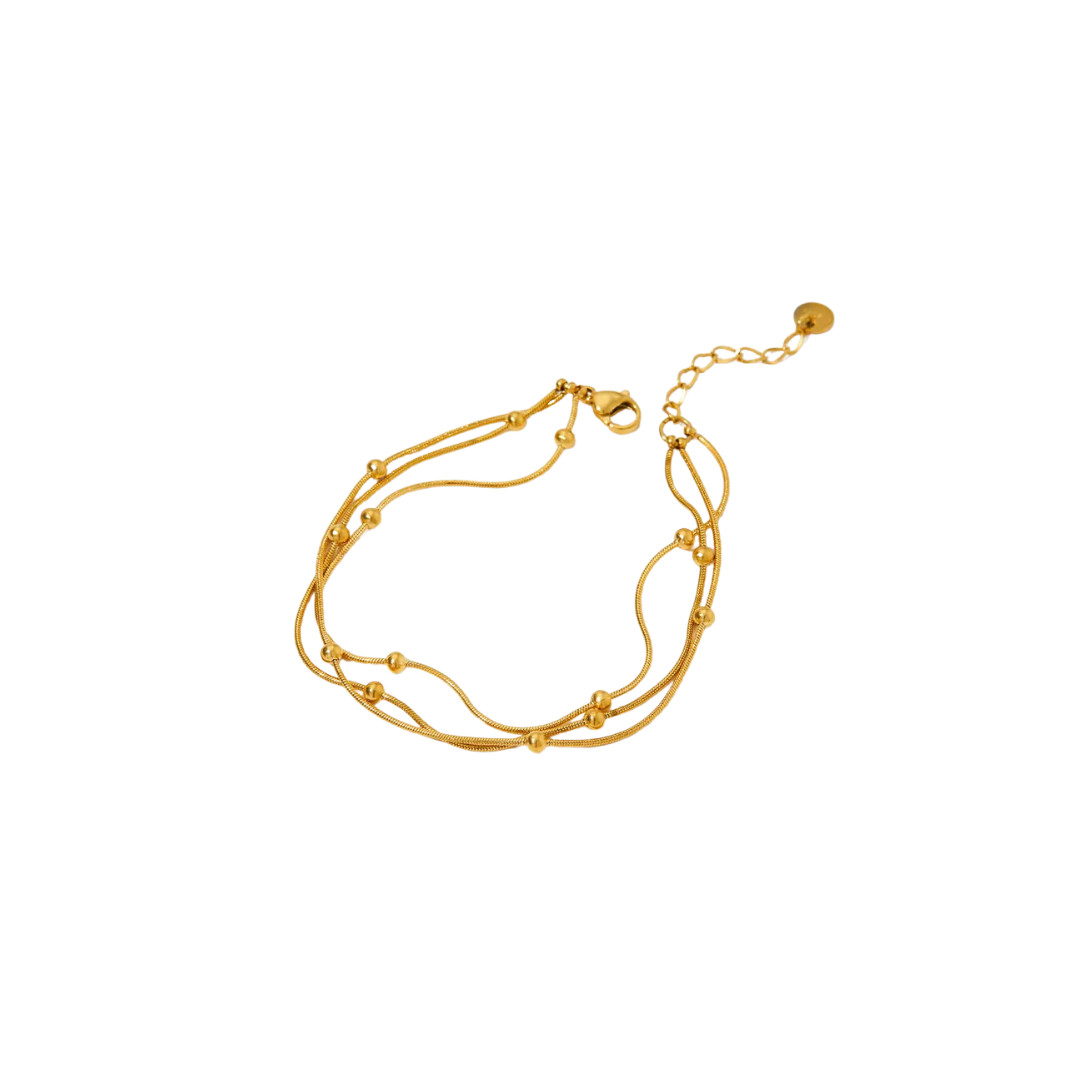 Triple Gold Ball Bracelet