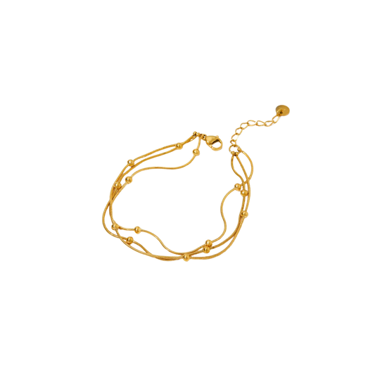 Triple Gold Ball Bracelet