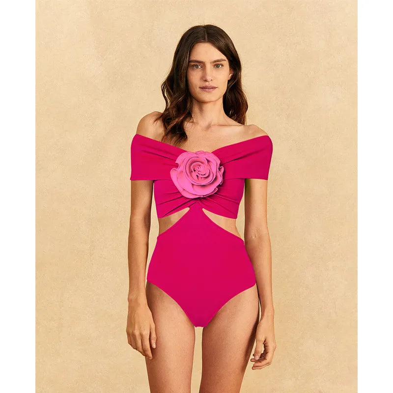 Traje de baño rosa con salida de baño talla M