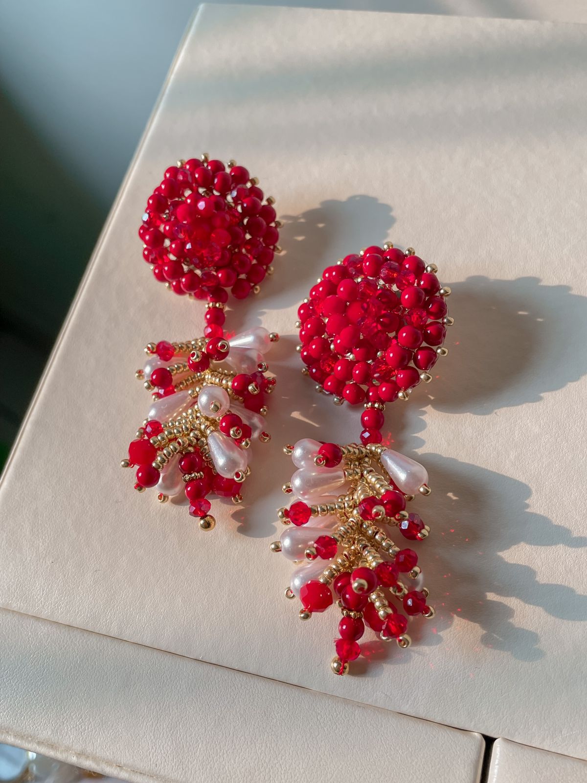 Leah earrings (Rojo)
